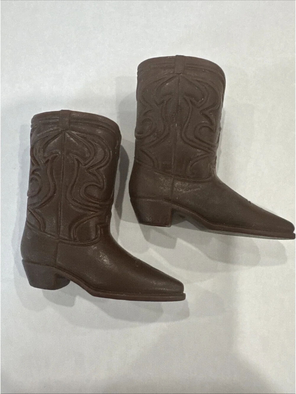 Vintage Barbie Ken Rally Gear Cowboy Boots - Brown - Made in Korea
